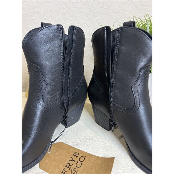 Frye And Co. Daxx Western Flare Braided Black Ankle Boot Women’s Size 10M - Picture 8 of 10